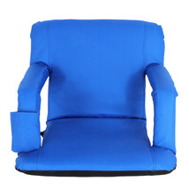 Stadium Seat Blue Reclining Bleacher Chair Folding Perfect For Bleacher Lawn - £56.88 GBP