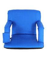 Stadium Seat Blue Reclining Bleacher Chair Folding Perfect For Bleacher ... - $70.99