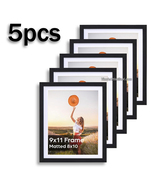 5x Picture Frames Black Frames 9x11 without mat 8x10 with mat 9&quot;x11&quot;or 8... - $363.04 MXN
