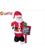 Inflatable Christmas Santa With Chalk Board Blow Up Decoration - £74.43 GBP