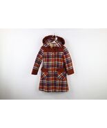 Vintage 60s 70s Girls Size 7 Distressed Wool Quilted Hooded Peacoat Jack... - $1,260.18 MXN