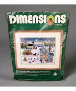 Vintage 1984 Dimensions #9045 New England Christmas Needlepoint Kit  - $99.00