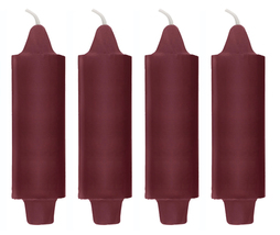 Coach Candles/4 Unscented 5&quot; x 1.5&quot; + 7/8&quot; Base Fits Most Candle HoldersUSAMade  - £11.00 GBP