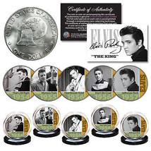 ELVIS PRESLEY Early Hits 1950s OFFICIAL 1976 Bicentennial IKE Dollar 5-C... - £29.39 GBP