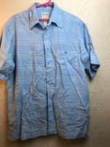 Men&#39;s Saddlebred Short Sleeve Linen Blend Button Front Shirt Size Medium - $337.73 MXN