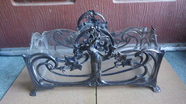 Antique Wmf Silverplate Glass Art Nouveau Ivy Centerpiece Jardiniere Circa 1903 - £1,318.93 GBP