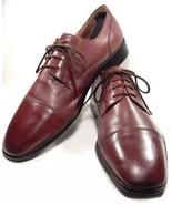 GEORGIO BRUTINI Men Dress Shoe Size 10 Cordovan Leather Cap Toe Derby La... - £35.49 GBP