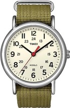 Timex T2N651 Men&#39;s Weekender Olive Green Nylon Strap Watch - £46.69 GBP