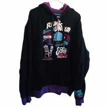 VTG Ecko Unltd Men 3XL Blk/Purple Hoodie Raw and Uncut Hip Hop Streetwear - $66.49