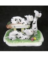 Vintage Zampiva Dalmatian Dogs Howling Figurine Porcelain Signed Made in... - £39.62 GBP