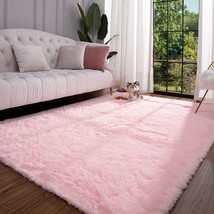 Keeko Premium Fluffy Pink Area Rug Cute Shag Carpet, Extra Soft and Shaggy - £26.36 GBP