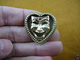 (br-201) Theater mask face pink bindi heart lover pin pendant fashion je... - €18,39 EUR