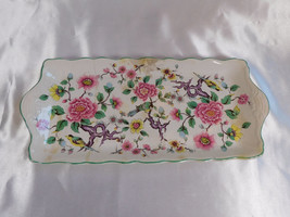 James Kent Old Foley Sandwich Tray in Chinese Rose-Repaired # 23214 - $9.85