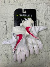 Football Gloves White Blue Youth Small High Speed - $28.49