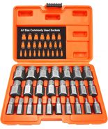 XEWEA 25Pcs Screw Extractor Set Hex Head Multi-Spline Easy, Father&#39;s Day... - £29.53 GBP