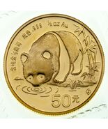 1987 1/2 Oz 999 Fine Gold Panda Bullion Coin in Original Mint Packaging - $3,491.96