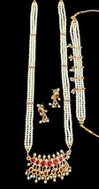 Maharashtrian Jewellery Marathi Nath Mangalsutra Set with Earrings for Women - £30.75 GBP