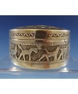 India .800 Silver Box Round with Circling Elephants and Other Animals (#... - $3,481.20 MXN
