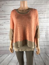 Grace Elements Sunset Colorblock Sweater Knit Layered Pullover Nwt S - £7.44 GBP