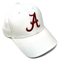 University Of Alabama Crimson Tide Logo White Curved Bill Adjustable Hat Cap Nwt - £17.53 GBP