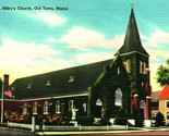 St Mary&#39;s Church Old Town Maine ME UNP Linen Postcard Unused - $3.91