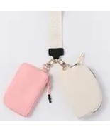 Double Dual Nylon Pouch Wallet Detachable Wristlet Cream Light Pink - €20,44 EUR