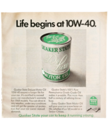 1968 Quaker State Motor Oil Advertisement Vintage 10W-40 Automobilia DWF23 - $385.67 MXN
