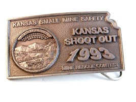1993 Kansas Small Mine Safety Shoot Out Belt Buckle - $44.54