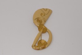 ECD Gold Tone Enamel Abstract Brooch Pin - £19.51 GBP