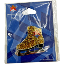 2002 Salt Lake City Olympic Games Ice Skate Lapel Hat Pin - €15,74 EUR