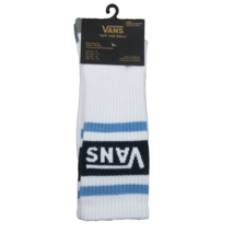 Vans Unisex Retro White Blue Striped Crew Socks Size 9.5 -13 (1 Pair) NEW - $12.99