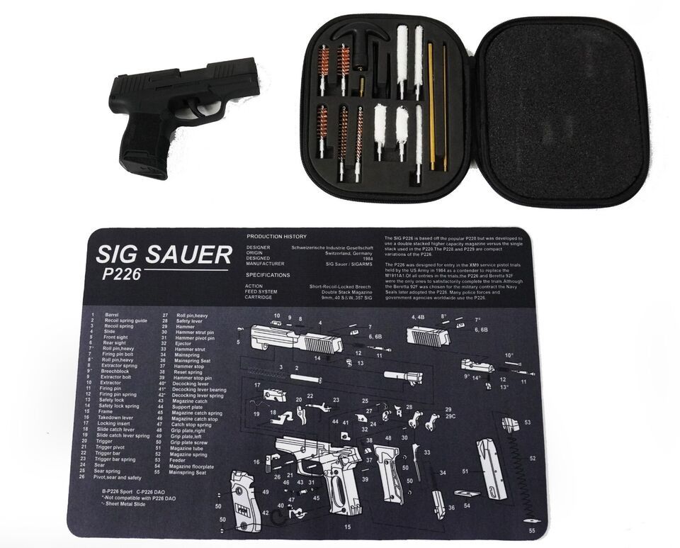 Sig Sauer P226 Gun Cleaning Mat with Universal Cleaning Kit Diagram Sche... - $24.99