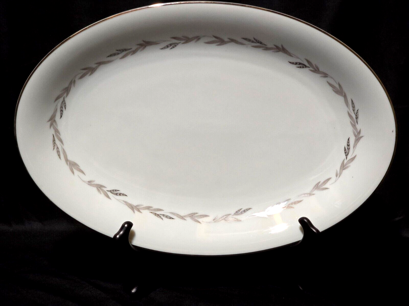 Vintage NORITAKE GRAYWOOD 14&quot; x 9&quot; Large Oval Serving Platter - Circa 1960 - $23.74