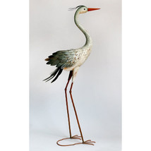 White &amp; Black Heron Garden Statue - $168.66