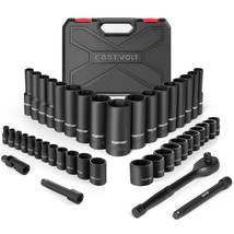 Mechanic Tool Kits, Drive Socket Set, 46 Pieces Socket Set With 72 Teeth... - £63.59 GBP