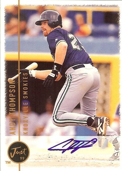 1999 autograph andy thompson toronto blue jays baseball card - $4.99