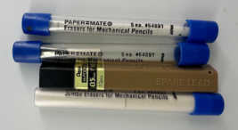Vintage Papermate Erasers Pentel .5 Lead Tips Writing College Refill New - $8.60