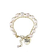 Pearl Love Bracelet In Gold Color Hip Hop Fashion Jewelry Gift For Women - £34.29 GBP