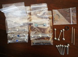 Body Jewellery Lot Scaffold Ear Piercing Bar Barbell Set 14g Surgical Steel - £28.24 GBP