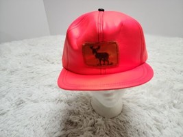 VTG Hunting Hat Expanded Vinyl Cap Large High Visibility Orange Deer Buc... - £16.64 GBP
