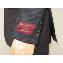 Men Suit BERLUSCONI Turkey 100% Italian Wool Super 180's 3pc Vested #Ber21 Black image 6