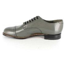 Original Mens Stacy Adams Biscuit Shoes Steel Gray Soft Leather Madison 00012-10 image 6