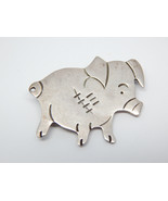 PIG PIGLET Vintage Sterling Silver Brooch Pin - 1 5/8 inches - FREE SHIP... - £47.13 GBP