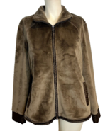 Pendleton Brown Fleece Zip Up Jacket, Women's Size L - $23.74