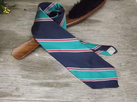 Vintage Tie / Designer Christian Dior Necktie / Teal, Blues, White, and ... - £19.14 GBP