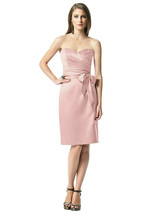 Dessy 2841..Cocktail Length, Strapless, Satin Dress...Rose...Assorted si... - $20.00
