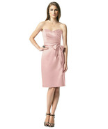 Dessy 2841..Cocktail Length, Strapless, Satin Dress...Rose...Assorted si... - £31.16 GBP