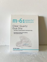 M-61 Powerful Skincare Clear  Quartz Gua Sha For All Skin Types Boxed - £20.39 GBP