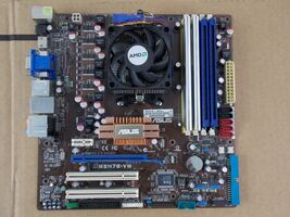 ASUS M3N78-VM MOTHERBOARD w/ cpu and ram 8gb - $59.99