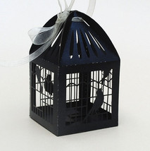 100pcs Bird Cage Black Wedding Gift Boxes,Laser Cut Wedding Favor boxes - £26.74 GBP